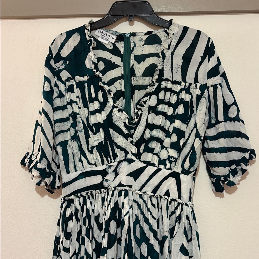 Busayo Tomi V Neck High Low Maxi Dress SZ S EUC - Picture 3 of 5